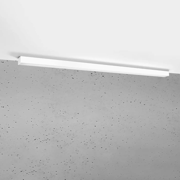 Luminaire plafonnier blanc rectangulaire collection pinne avec paramètres d’éclairage 4000k monté au plafond