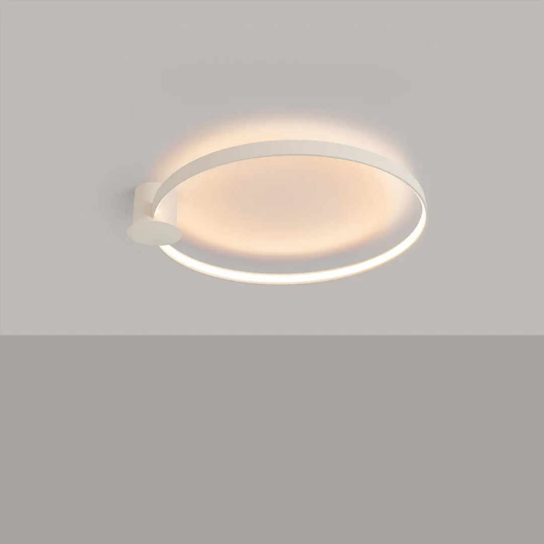 Luminaire plafonnier rio 78 beige en aluminium allient élégance avec anneaux led et lumière chaude 3000k