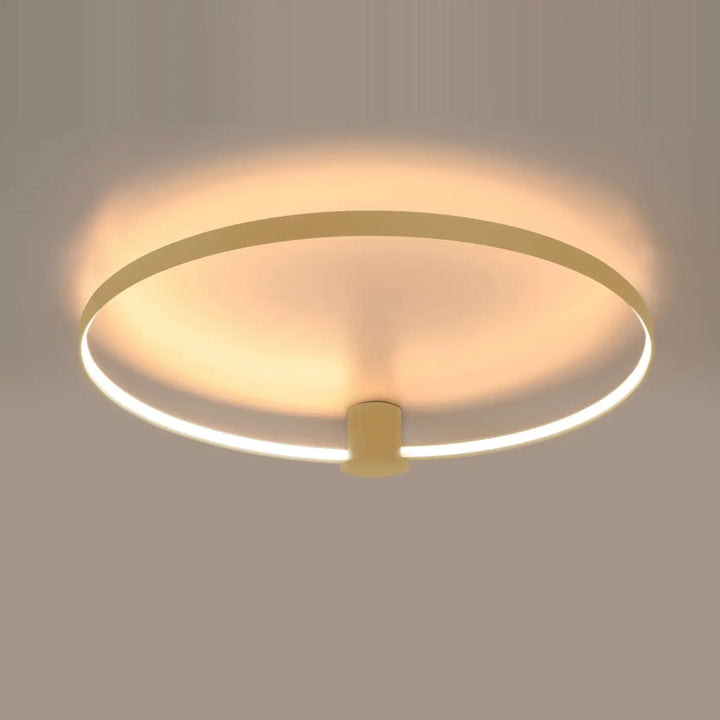 Plafonnier rio moderne avec modules led à efficacité lumineuse élevée cadre métallique doré circulaire lumineux