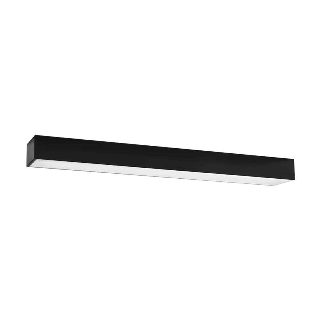 Luminaire plafonnier pinne 67 3000k noir avec module led et diffuseur en verre dépoli idéal pour bureau à domicile et paramètres d’éclairage