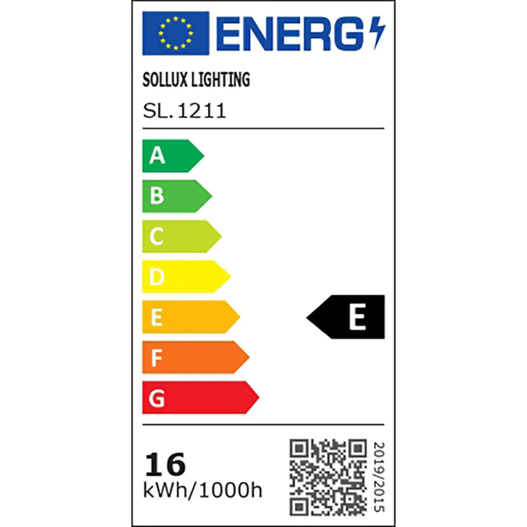 Étiquette énergétique sollux lighting sl1211 du plafonnier ozzy led noir avec consommation 16 kwh 1000h et design moderne
