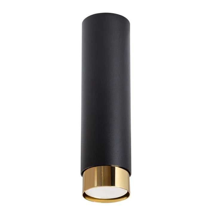 Luminaire plafonnier plafond nero noir doré avec verre blanc diffus design moderne allie élégance