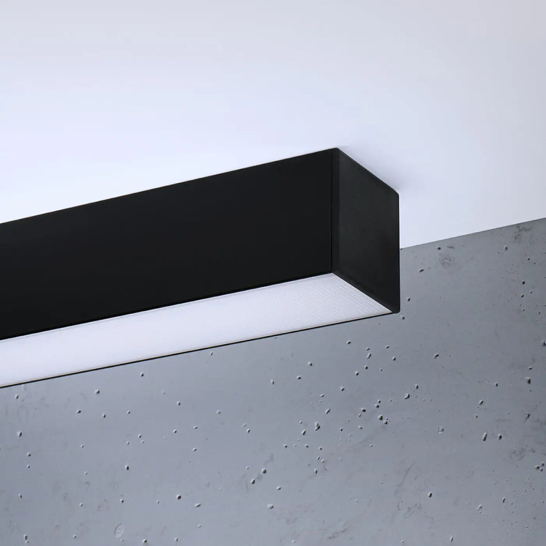Luminaire plafonnier pinne 200 noir design moderne avec finition mate pour bureau à domicile collection pinne paramètres d’éclairage