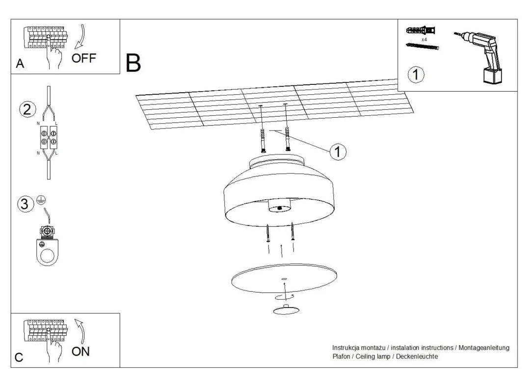 Plafonnier omiq noir avec design exceptionnel et structure en forme de dôme allie simplicité et modernité