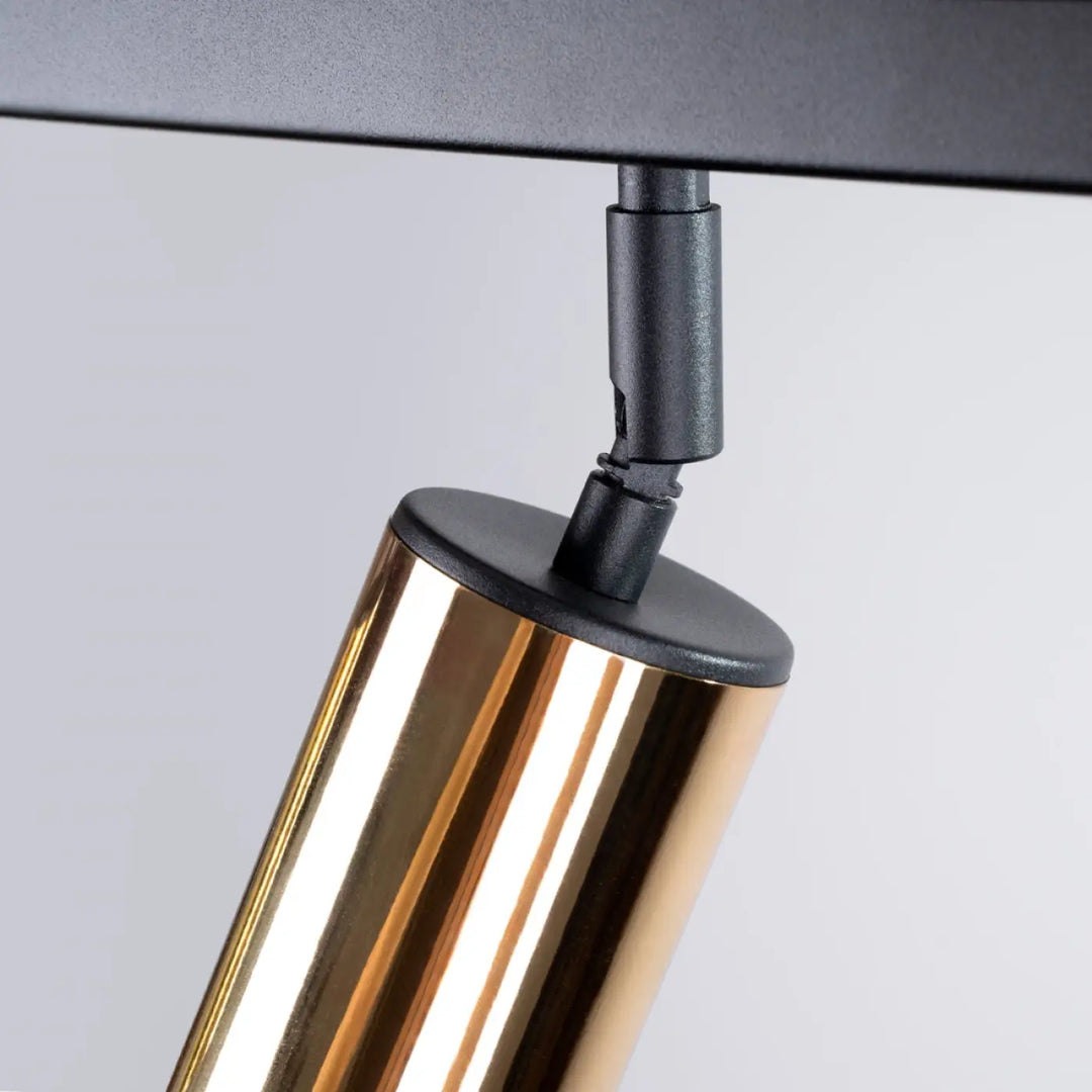 Luminaire plafonnier winx 4l noir en laiton poli avec support noir design moderne lampe winx allie