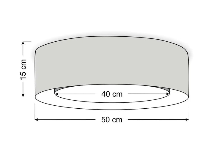 Luminaire plafonnier pu ro avec plafonnier rond blanc minimaliste en finition mate grise et lignes géométriques épurées