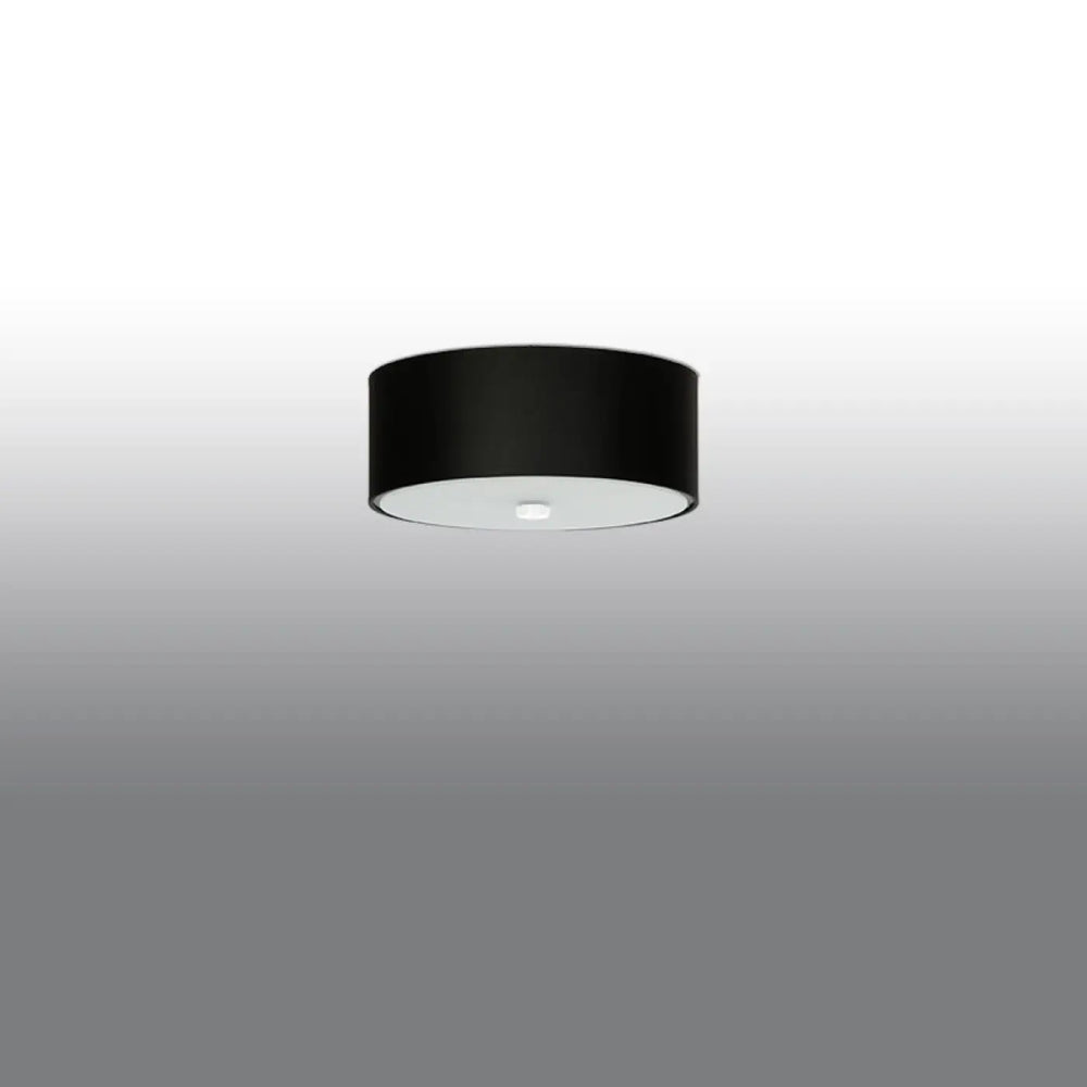 Luminaire plafonnier skala 30 noir cylindrique avec finition mate et intérieur blanc pour plafond minimaliste élégant