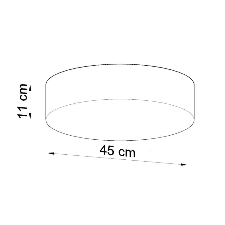 Luminaire plafonnier rond arena 45 noir avec éclairage polyvalent et forme riche pour un design moderne et minimaliste