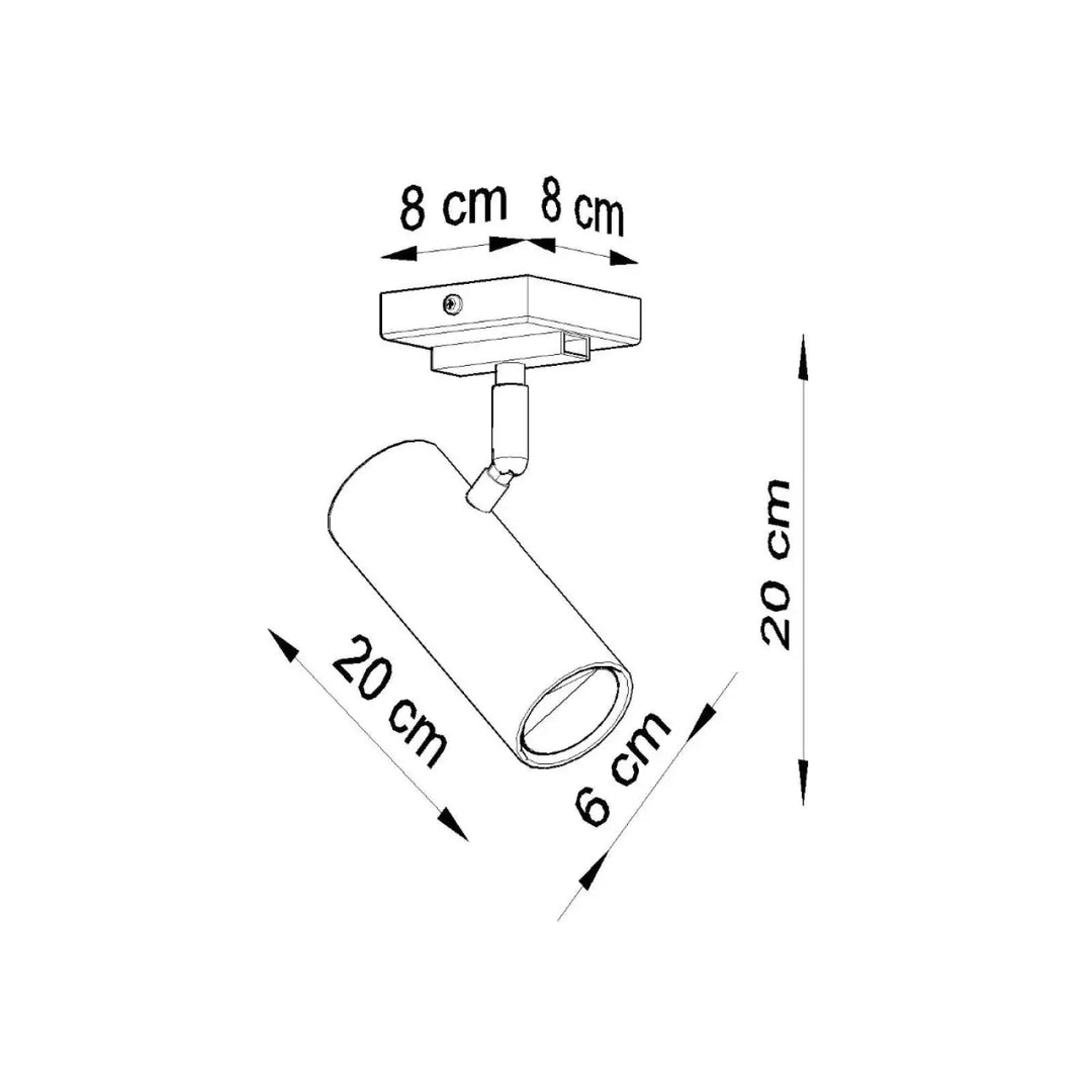Luminaire plafonnier direzione 1 noir avec éclairage élégant et bras ajustable pour plafond minimaliste