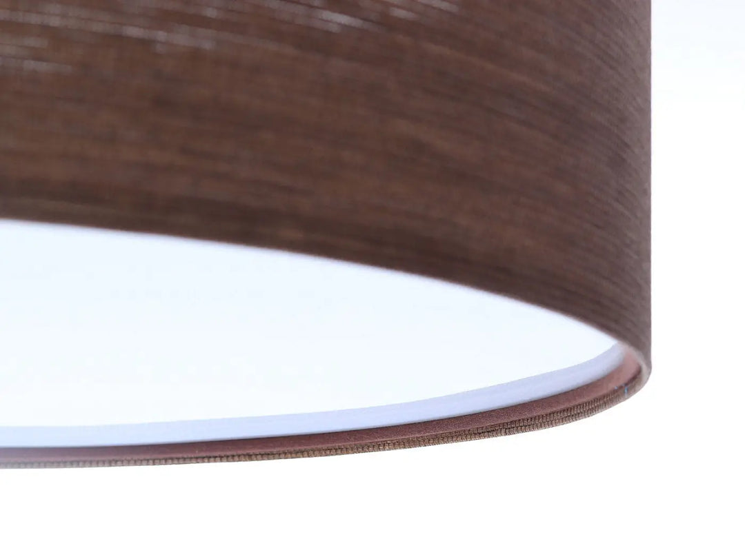 Luminaire plafonnier mesh marron avec tissu marron texturé et charme moderne pour un éclairage élégant