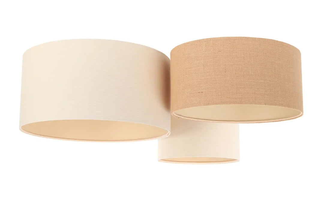 Plafond Trio Boho – Creme white/Beige/Ecru