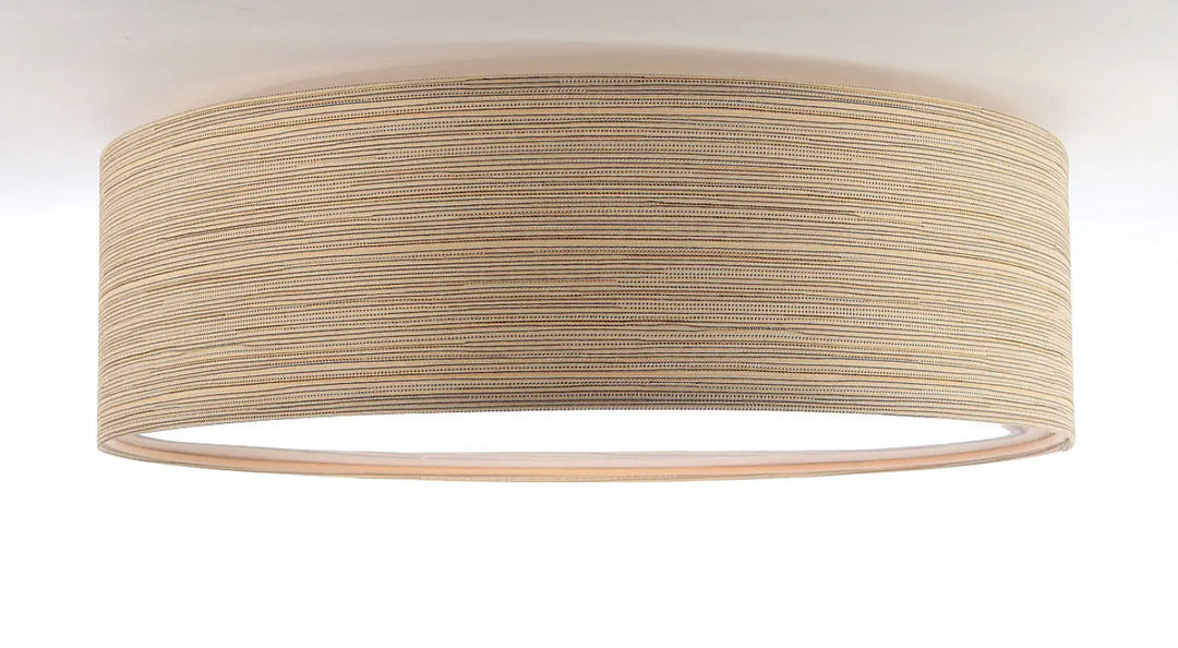 Luminaire plafonnier tissu timber beige tissé avec un motif texturé subtil pour un charme moderne