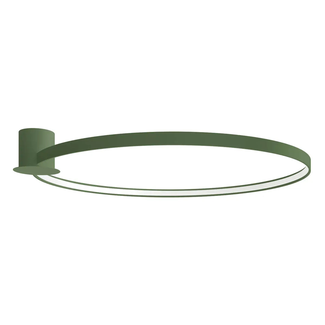 Luminaire plafonnier collection rio design moderne en vert olive avec finition métallique élégante et minimaliste