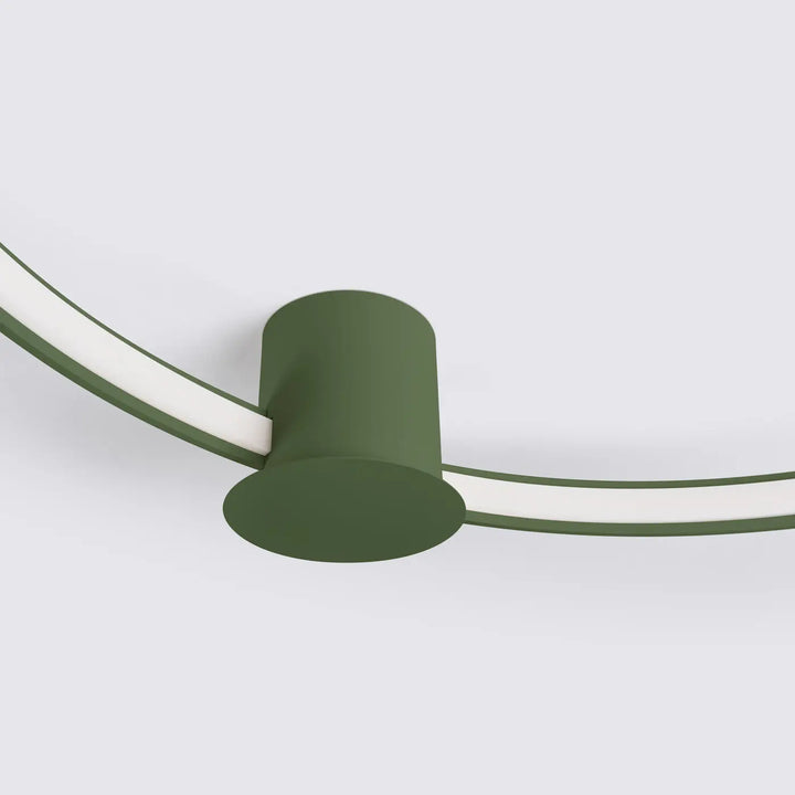 Luminaire plafonnier collection rio vert olive design moderne avec éclairage led intégré pour intérieur contemporain