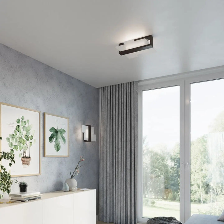 Luminaire plafonnier feniks 2 wenge noir moderne design intemporel lampe feniks pour éclairage intérieur