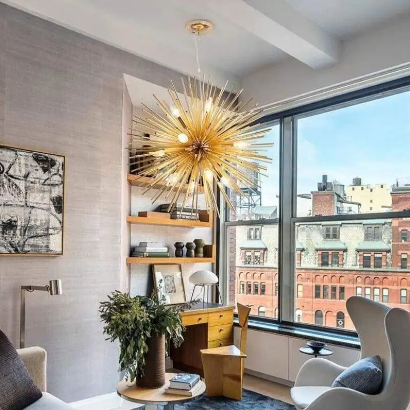 Luminaire Soleil en Aluminium au Design Éclatant