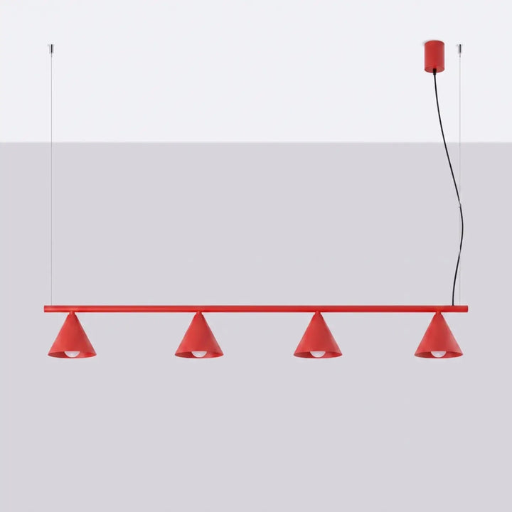 Lustre rouge éteint