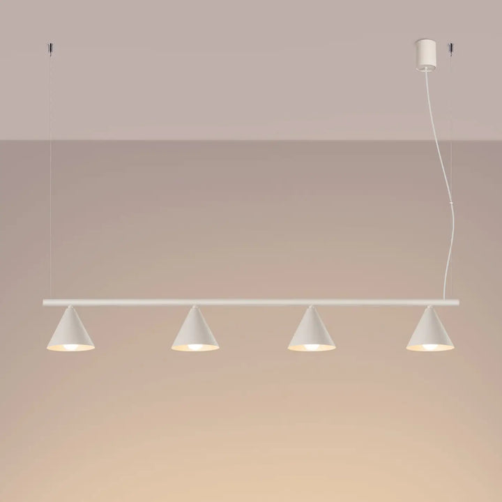 Lustre beige allumé