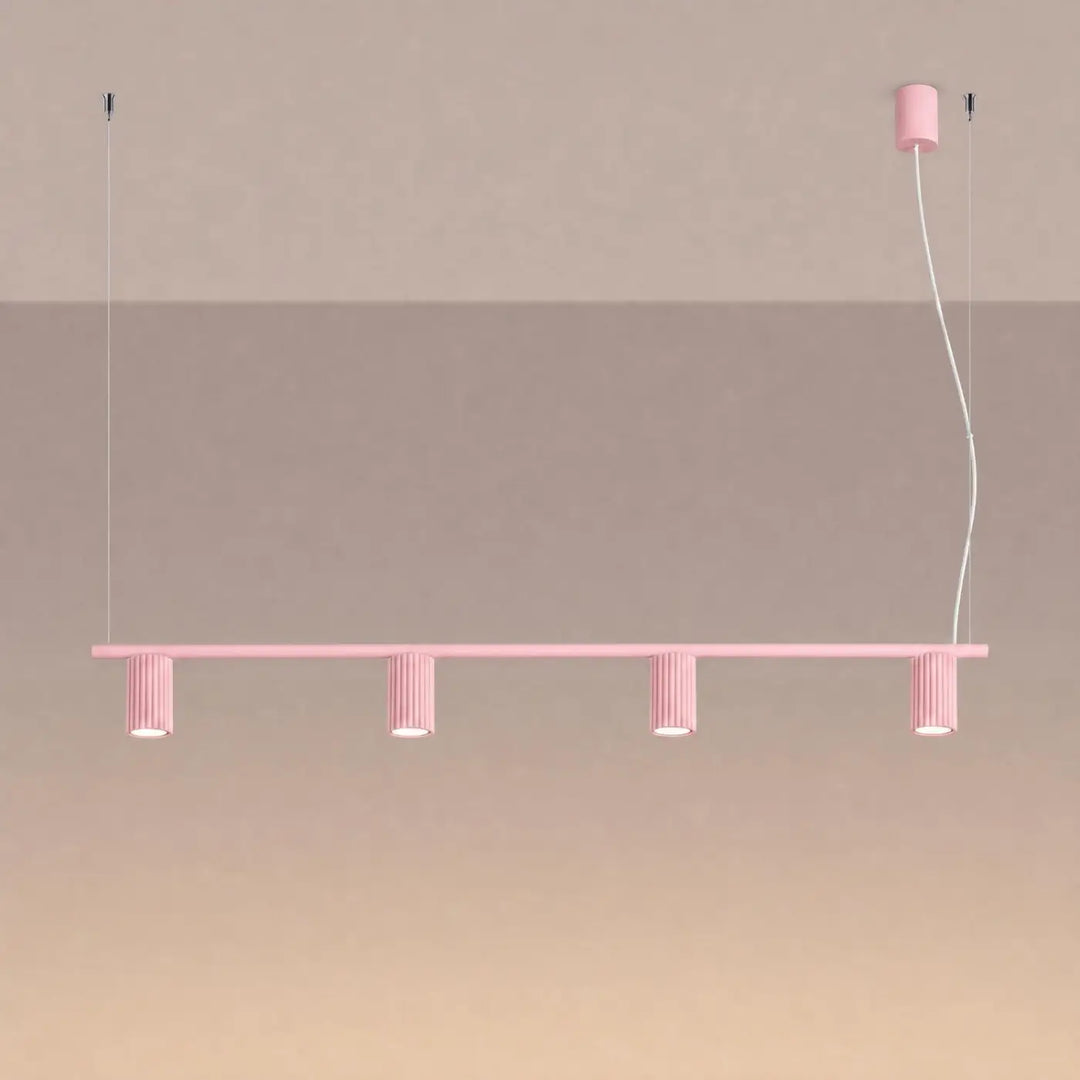 Lustre rose allumé