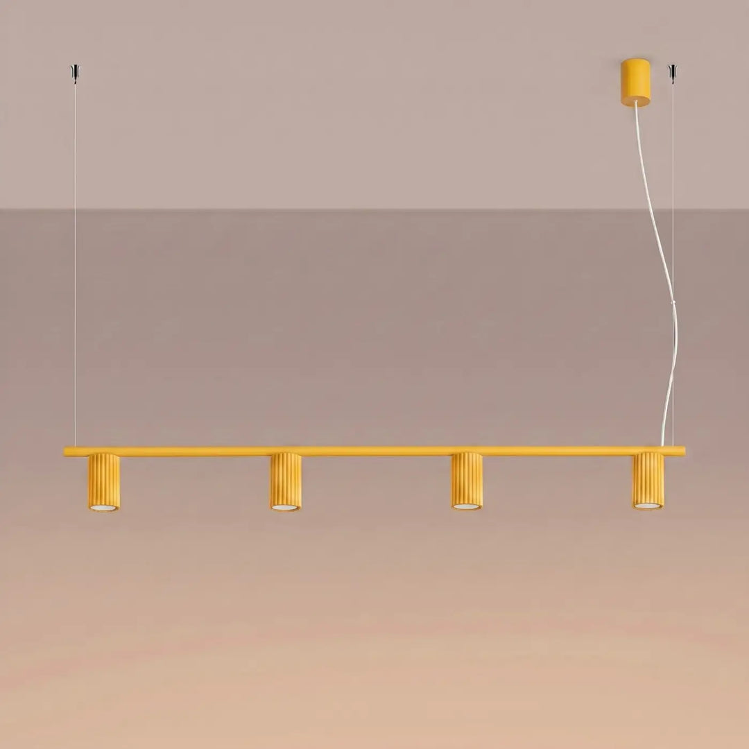 Lustre jaune allumé