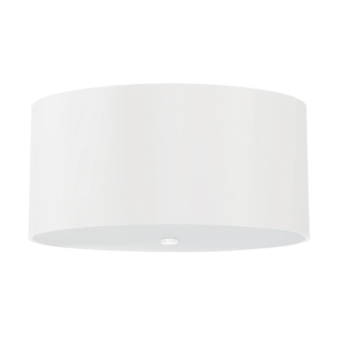 Suspension luminaire otto 50 blanc avec abat-jour cylindrique blanc mat pour un plafonnier minimaliste et décoration élégante