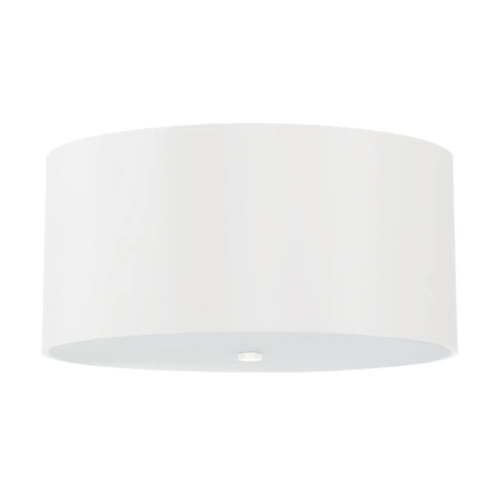 Suspension luminaire otto 50 blanc avec abat-jour cylindrique blanc mat pour un plafonnier minimaliste et décoration élégante