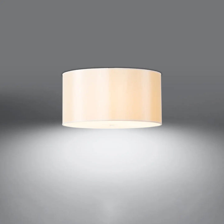 Plafonnier otto 50 blanc avec abat-jour cylindrique crème minimaliste pour décoration élégante intérieure
