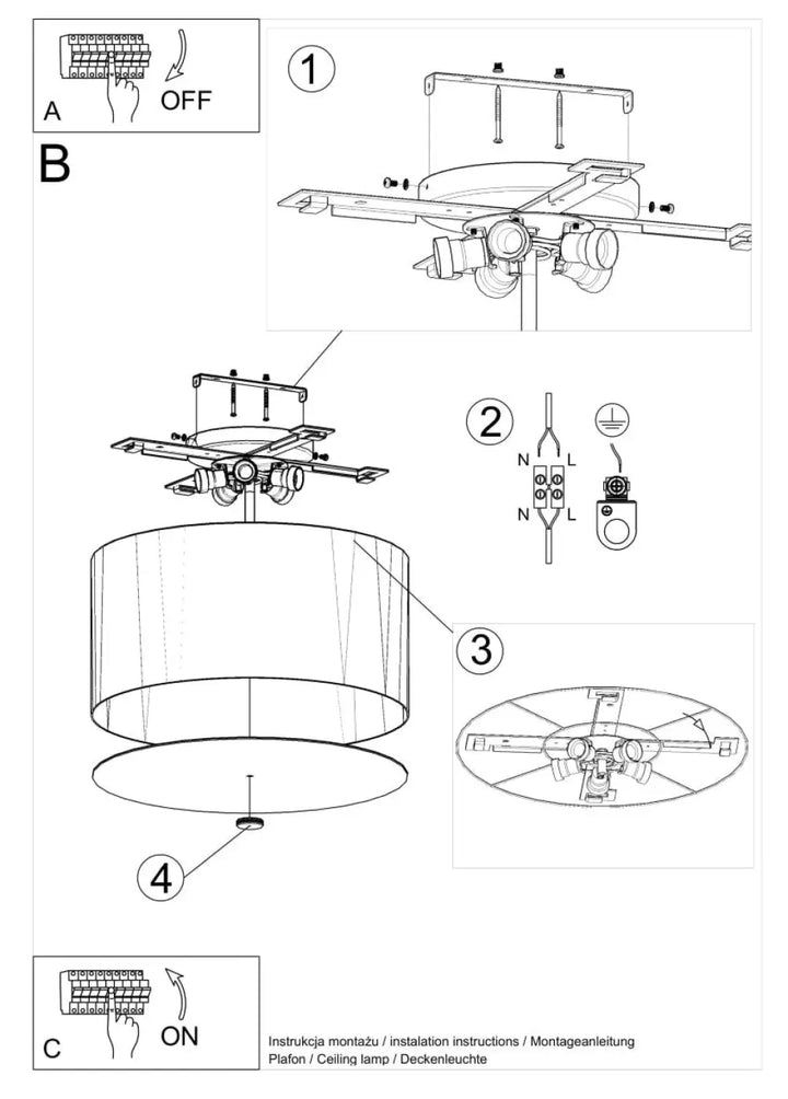 Plafonnier otto blanc avec abat-jour cylindrique réglable et plusieurs sources lumineuses pour décoration élégante minimaliste