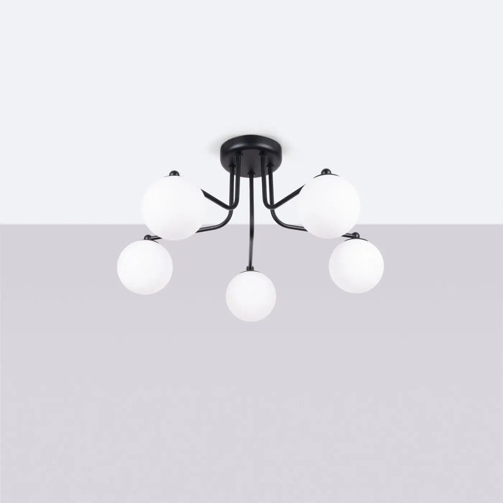 Lustre noir/blanc éteint
