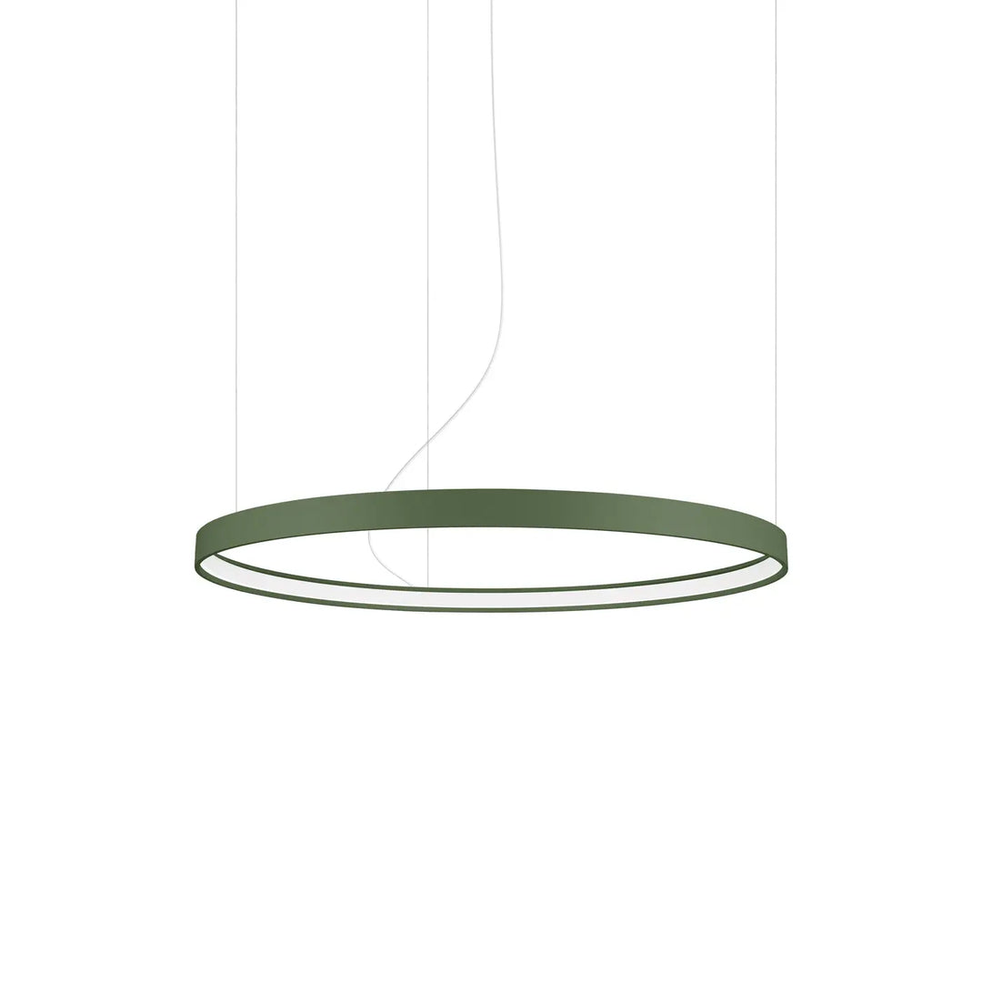 Lustre anneau RIO vert olive vue d'ensemble