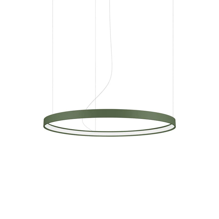 Lustre anneau RIO vert olive vue d'ensemble