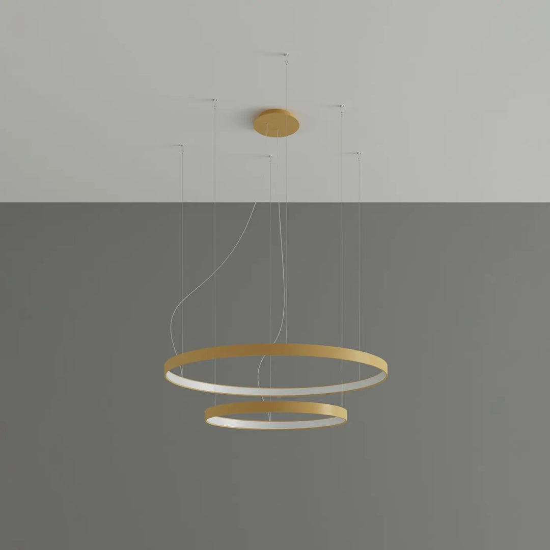 Lustre anneau RIO doré éteinte, suspendu