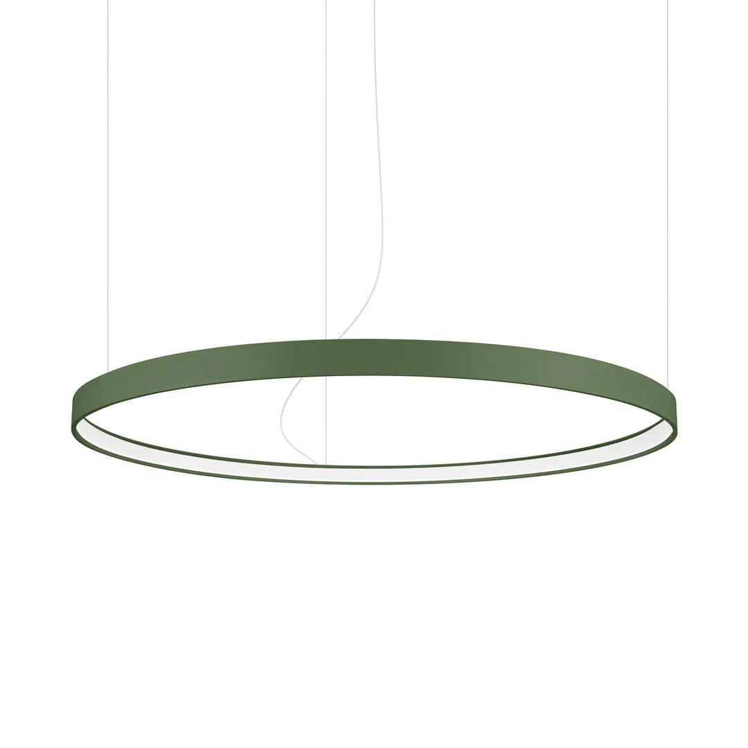 Lustre anneau RIO vert olive vue d'ensemble