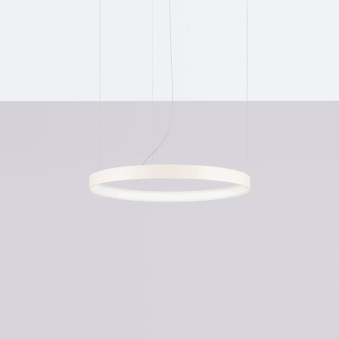 Lustre anneau RIO beige éteinte, suspendu