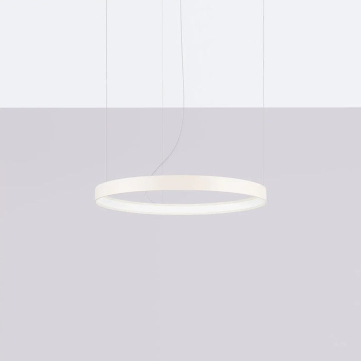 Lustre anneau RIO beige éteinte, suspendu