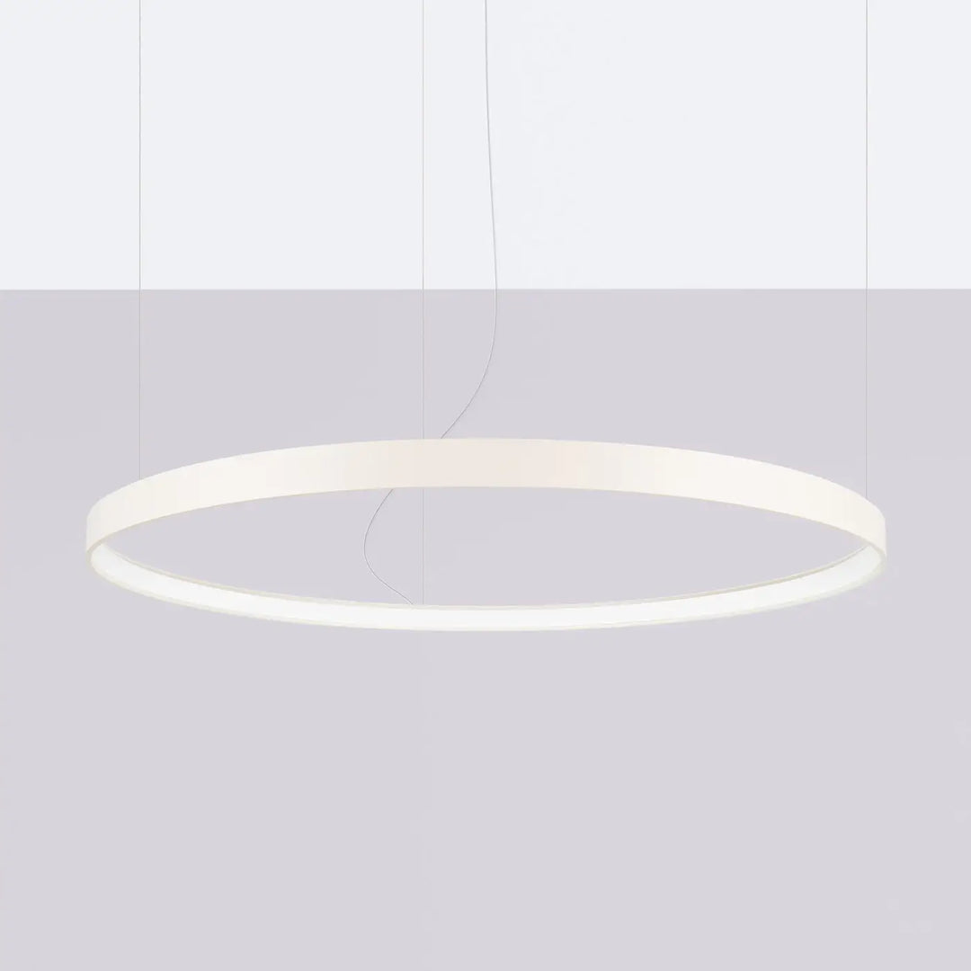 Lustre anneau RIO beige éteinte, suspendu