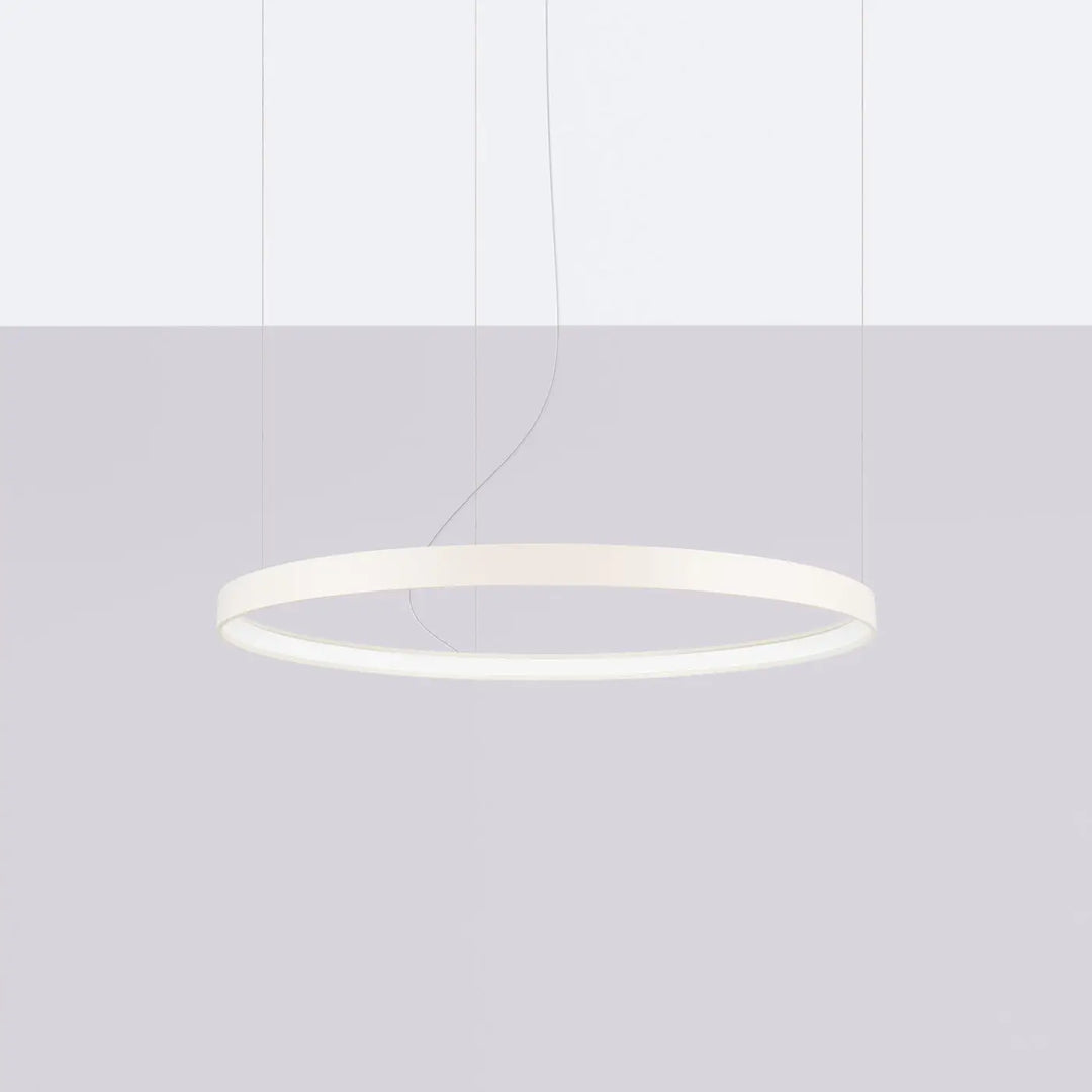 Lustre anneau RIO beige éteinte, suspendu