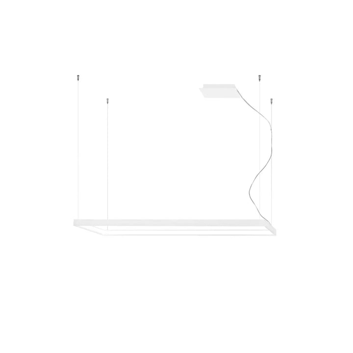Lustre rectangulaire TUULA blanc éteinte, vue d'ensemble