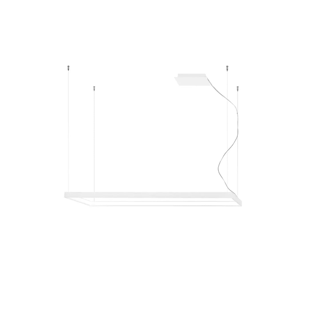 Lustre rectangulaire TUULA blanc éteinte, vue d'ensemble