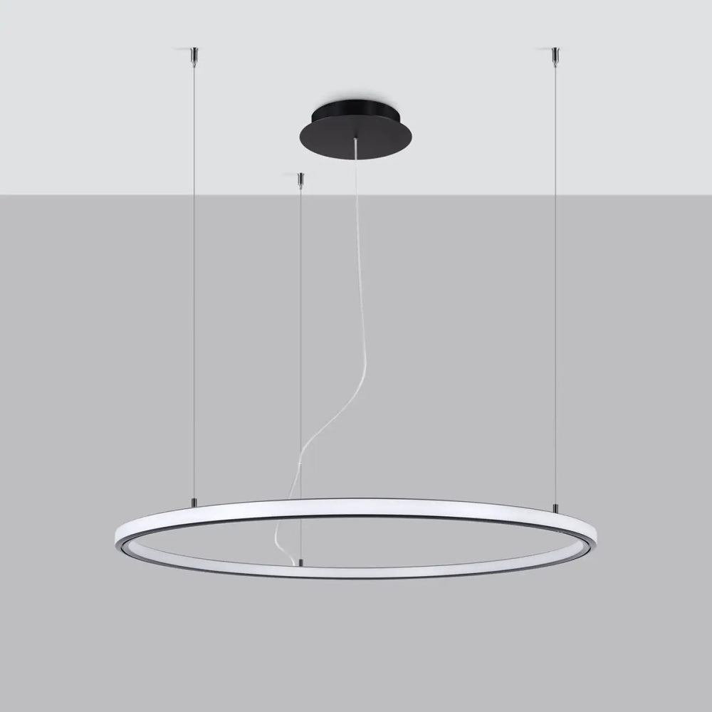 Lustre RISA noir éteinte, suspendu