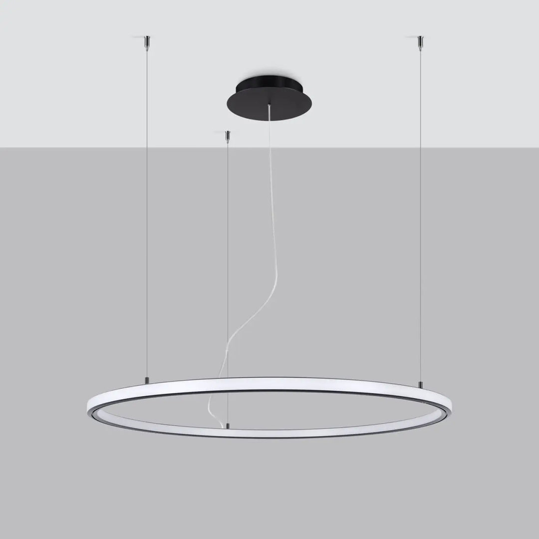Lustre RISA noir éteinte, suspendu