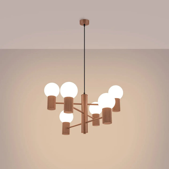 Lustre moka allumé
