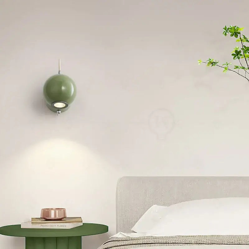 Petite Applique Murale Colorée Au Style Rétro Rouge Vert Beige