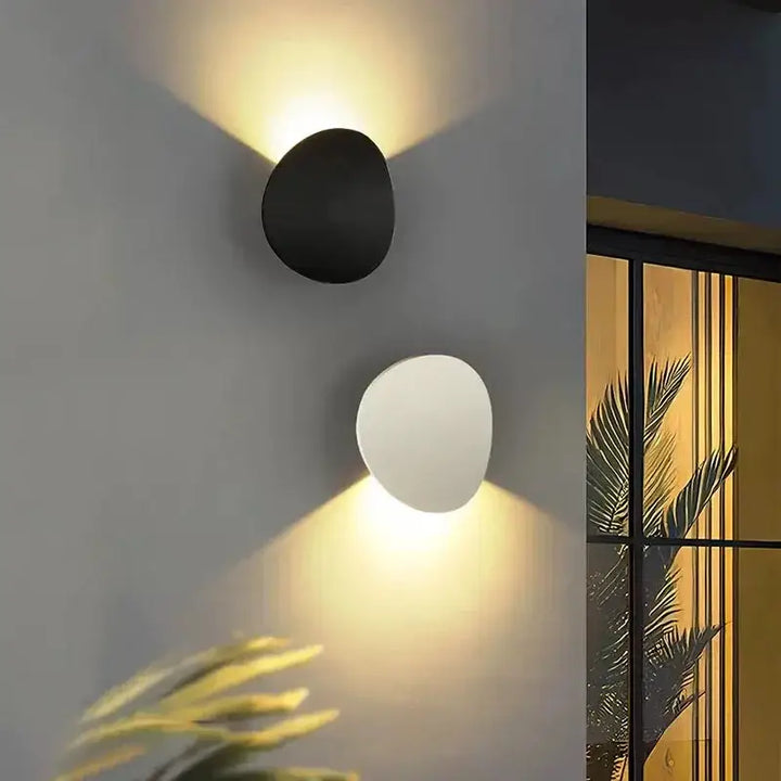 Petite Applique Murale Extérieure Ronde Style Organique