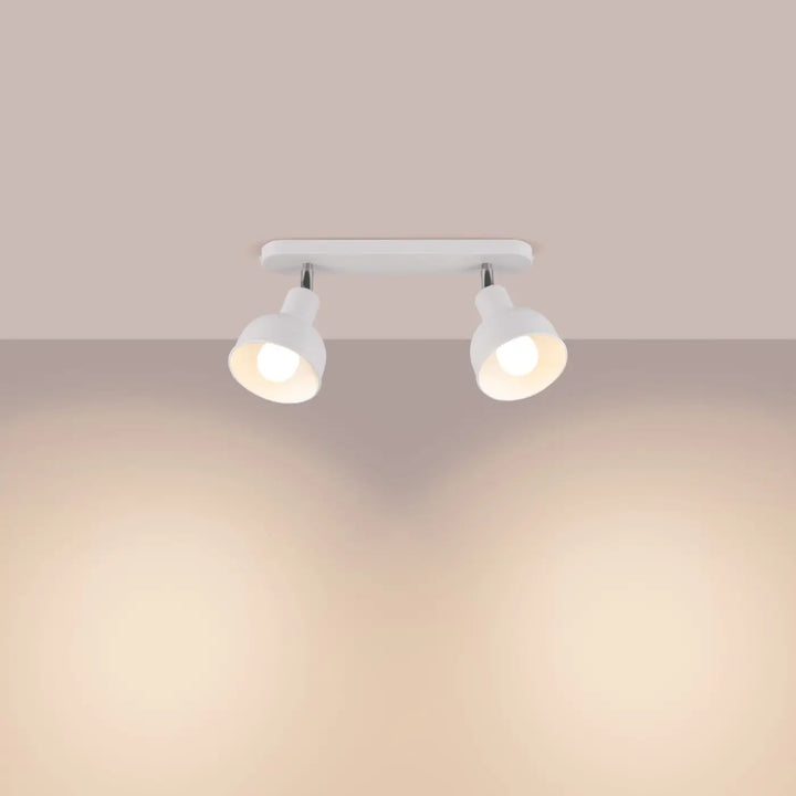 Luminaire plafonnier blanc allumé