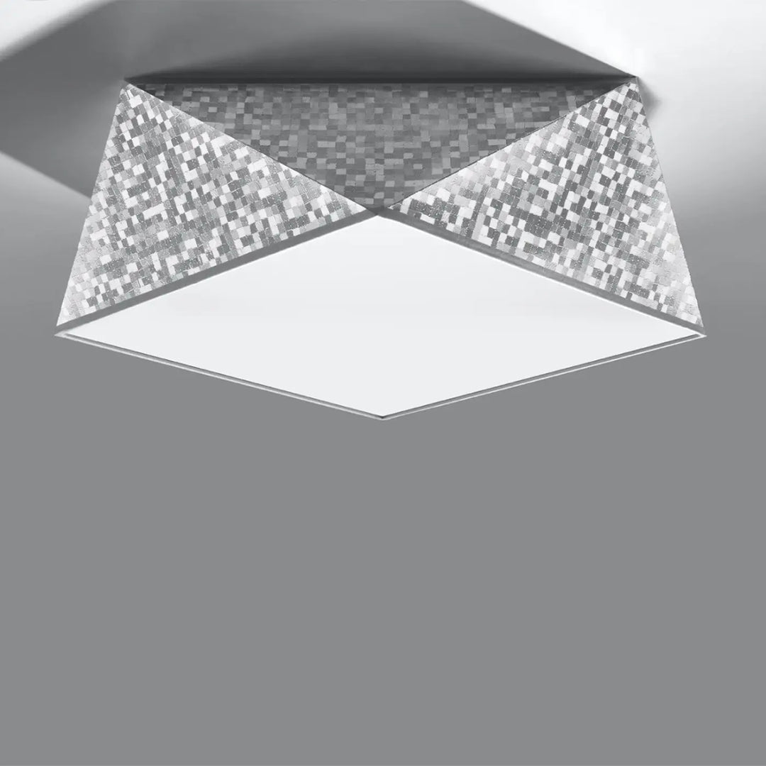 Luminaire plafonnier argent éteint