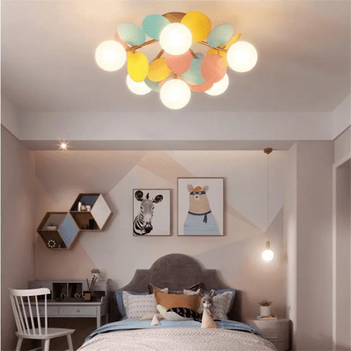 Plafonnier Avec Boules Multicolore