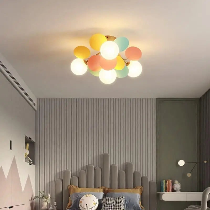Plafonnier Avec Boules Multicolore