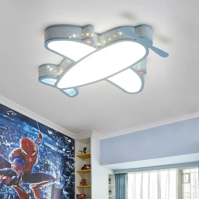 Plafonnier Avion Bleu pour Chambre d’Enfant
