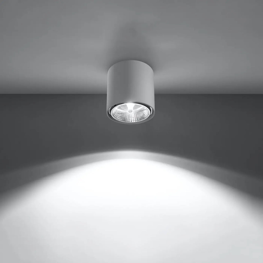 Plafonnier tiube blanc avec led encastré design moderne et forme minimaliste pour un éclairage intérieur élégant